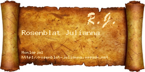 Rosenblat Julianna névjegykártya